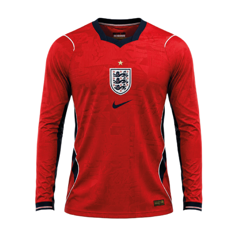 England Away Jersey (Long Sleeve - Fan) 2026 World Cup