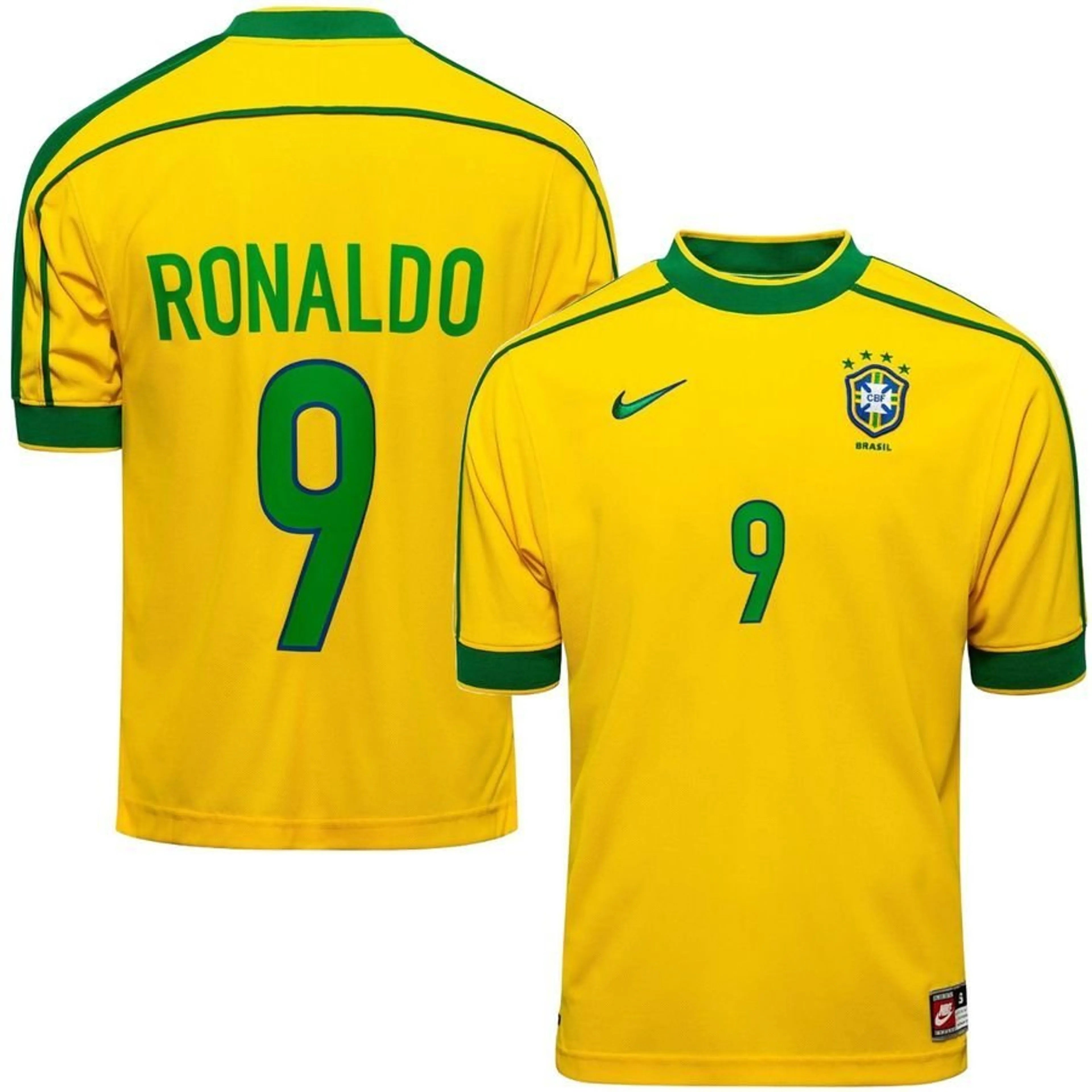 Brazil Home 98' (#9 Ronaldo)